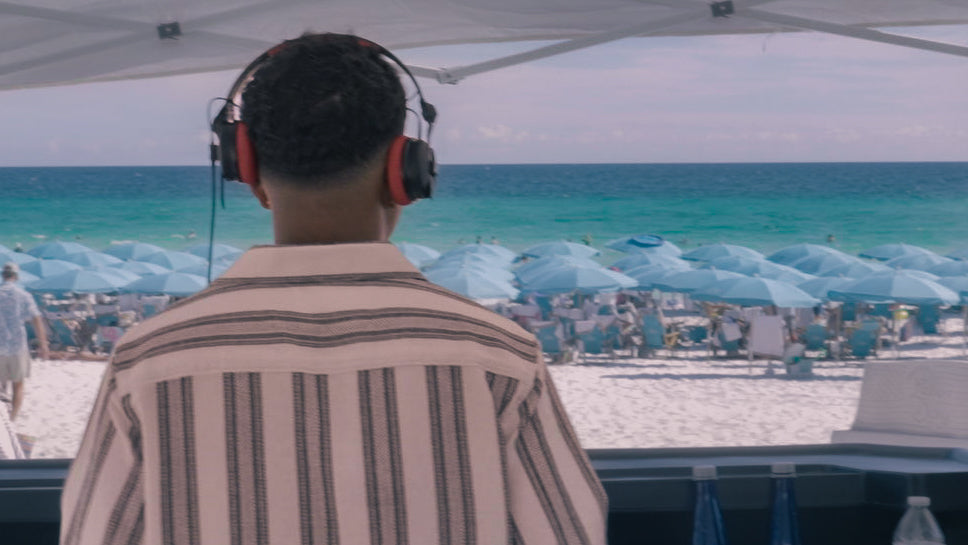 DJ at a beach event